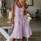 ⏰🔥 ¡OFERTA 50% OFF! 👗✨ Vestido Midi sin Mangas para Mujer con Cuello Redondo y Volantes – Elegancia Cómoda para Cada Ocasión 🌸💖