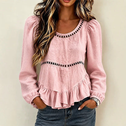 ⏰🔥 ¡OFERTA 50% OFF! 👚✨ Blusa Informal de Mujer con Mangas Abullonadas – Estilo Femenino, Elegante y Cómodo para Cada Día 🌸💖