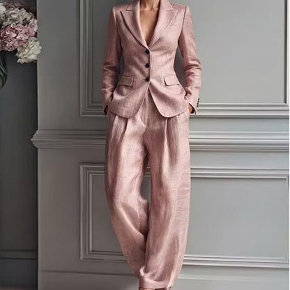 ⏰🔥 ¡OFERTA 50% OFF! 🍂🧥 Conjunto Casual de Dos Piezas para Mujer – Blazer y Pantalón Elegante con Estilo Moderno para Otoño ✨👖