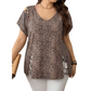 🔥 ¡OFERTA 50% OFF! 👚✨ Camiseta Holgada de Mujer con Estampado Leopardo – Estilo Moderno, Escote en V y Comodidad Todo el Día 🐆💖
