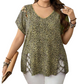 🔥 ¡OFERTA 50% OFF! 👚✨ Camiseta Holgada de Mujer con Estampado Leopardo – Estilo Moderno, Escote en V y Comodidad Todo el Día 🐆💖