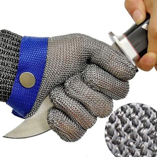 🧤🔥 ¡OFERTA 50% OFF! Guante Anticortes de Malla Metálica de Acero Inoxidable – Protección A9 para Cocina, Carnicería y Trabajos de Riesgo 🛡️✨