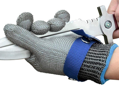 🧤🔥 ¡OFERTA 50% OFF! Guante Anticortes de Malla Metálica de Acero Inoxidable – Protección A9 para Cocina, Carnicería y Trabajos de Riesgo 🛡️✨