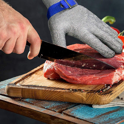 🧤🔥 ¡OFERTA 50% OFF! Guante Anticortes de Malla Metálica de Acero Inoxidable – Protección A9 para Cocina, Carnicería y Trabajos de Riesgo 🛡️✨