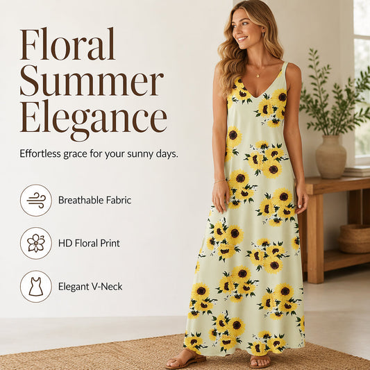 🌻✨ ¡OFERTA 50% OFF! Vestido de Tirantes con Estampado Floral para Mujer – Fresco, Cómodo y Elegante para Lucir un Estilo Veraniego 🌞👗