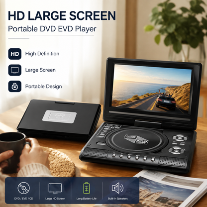 ⏰🔥 ¡OFERTA 50% OFF! 📺✨ Reproductor DVD Portátil HD de 7,8 Pulgadas – Cine en Casa y Entretenimiento en Cualquier Lugar 🚗🎬