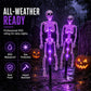 ⏰🔥 ¡OFERTA 50% OFF! 💀☀️ Luces Solares de Calavera para Jardín – Decoración de Halloween Espeluznante, Resistente al Agua y Sin Electricidad 🎃✨