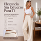 ⏰🔥 ¡OFERTA 50% OFF! 👖✨ Pantalones de Pierna Ancha de Cintura Alta para Mujer – Diseño con Ribete de Contraste, Elegancia y Comodidad Todo el Día 💃