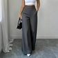 ⏰🔥 ¡OFERTA 50% OFF! 👖✨ Pantalones de Pierna Ancha de Cintura Alta para Mujer – Diseño con Ribete de Contraste, Elegancia y Comodidad Todo el Día 💃