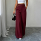 ⏰🔥 ¡OFERTA 50% OFF! 👖✨ Pantalones de Pierna Ancha de Cintura Alta para Mujer – Diseño con Ribete de Contraste, Elegancia y Comodidad Todo el Día 💃