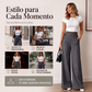 ⏰🔥 ¡OFERTA 50% OFF! 👖✨ Pantalones de Mujer de Talle Alto y Pierna Ancha – Diseño con Botones Laterales, Elegancia y Comodidad Todo el Día 💃