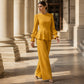 ⏰🔥 ¡OFERTA 50% OFF! 👗✨ Conjunto Elegante para Mujer con Blusa de Mangas Abullonadas y Pantalón de Pierna Ancha – Estilo Sofisticado, Cómodo y Favorecedor 💖