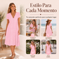 ⏰🔥 ¡OFERTA 50% OFF! 👗✨ Vestido de Mujer con Cuello en V Festoneado y Bordados Calados – Elegancia Femenina y Estilo Fresco 💖
