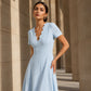 ⏰🔥 ¡OFERTA 50% OFF! 👗✨ Vestido de Mujer con Cuello en V Festoneado y Bordados Calados – Elegancia Femenina y Estilo Fresco 💖