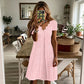 ⏰🔥 ¡OFERTA 50% OFF! 👗✨ Vestido de Mujer con Cuello en V Festoneado y Bordados Calados – Elegancia Femenina y Estilo Fresco 💖
