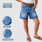 ⏰🔥 ¡OFERTA 50% OFF! 👖✨ Pantalones Cortos Vaqueros Bermuda para Mujer – Cómodos, Elásticos y con Bolsillos Cargo Prácticos 💙