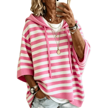 ⏰🔥 ¡OFERTA 50% OFF! 🧥✨ Jersey Sudadera con Capucha a Rayas para Mujer – Estilo Casual, Comodidad Cálida y Look Moderno 💖