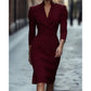 ⏰🔥 ¡OFERTA 50% OFF! 👗✨ Vestido de Oficina Profesional con Cuello en V para Mujer – Elegancia, Comodidad y Figura Sofisticada Todo el Día 💼