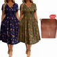⏰🔥 ¡OFERTA 50% OFF! 👗🌸 Vestido de Mujer con Cuello en V, Estampado Floral y Cintura Torcida – Elegancia Femenina, Figura Favorecida y Comodidad Todo el Día ✨