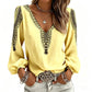 ⏰🔥 ¡OFERTA 50% OFF! 👚✨ Top de Manga Larga con Cuello en V y Estampado 3D para Mujer – Diseño Moderno, Elegante y Cómodo para Todo el Día 🌸