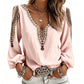 ⏰🔥 ¡OFERTA 50% OFF! 👚✨ Top de Manga Larga con Cuello en V y Estampado 3D para Mujer – Diseño Moderno, Elegante y Cómodo para Todo el Día 🌸