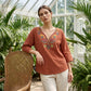 ⏰🔥 ¡OFERTA 50% OFF! 👚🌸 Blusa Vintage de Mujer con Bordado Floral y Cuello en V – Estilo Elegante, Femenino y Cómodo para Todo el Día ✨