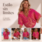 ⏰🔥 ¡OFERTA 50% OFF! 👚🌸 Top de Manga Murciélago con Estampado Bohemio y Cuello en V para Mujer – Estilo Único, Cómodo y Elegante ✨