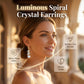 ⏰🔥 ¡OFERTA 50% OFF! 💎✨ Pendientes de Cristal en Espiral Dorada – Diseño Elegante y Brillante para Resaltar tu Belleza en Cada Ocasión 🌟