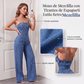 ⏰🔥 ¡OFERTA 50% OFF! 👖✨ Enterizo Vaquero de Pierna Ancha para Mujer – Cintura Alta, Estilo Vintage y Comodidad Todo el Día 💙
