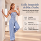 ⏰🔥 ¡OFERTA 50% OFF! 👖✨ Enterizo Vaquero de Pierna Ancha para Mujer – Cintura Alta, Estilo Vintage y Comodidad Todo el Día 💙