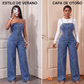 ⏰🔥 ¡OFERTA 50% OFF! 👖✨ Enterizo Vaquero de Pierna Ancha para Mujer – Cintura Alta, Estilo Vintage y Comodidad Todo el Día 💙