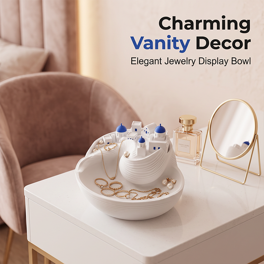⏰🔥 ¡OFERTA 50% OFF! 🏝️🤍 Bol Cerámico para Llaves Estilo Santorini – Decoración Mediterránea Elegante y Organizador Perfecto para Entrada ✨