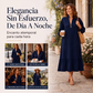 ⏰🔥 ¡OFERTA 50% OFF! 👗✨ Vestido de Mujer con Cuello Alzado, Media Cremallera y Mangas de Farol – Elegancia Moderna, Estilo Femenino y Comodidad Todo el Día 💖