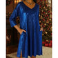⏰🔥 ¡OFERTA 50% OFF! 👗✨ Vestido de Lentejuelas Brillantes para Mujer – Cuello en V, Elegante y Perfecto para Fiestas 🎉💎