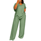 Women’s Casual V-Neck Top & Wide-Leg Pants Set