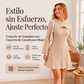 Conjunto de punto canelado de 2 piezas para mujer