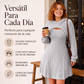 Conjunto de punto canelado de 2 piezas para mujer