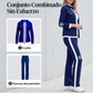 Conjunto de chándal de dos piezas con bloques de color para mujer