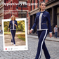 Conjunto de chándal de dos piezas con bloques de color para mujer