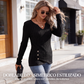 Top de punto de punto para mujer con cuello en V y dobladillo asimétrico