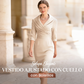 Vestido tubo elegante de cuello de solapa con bolsillos