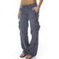 ⏰🔥 ¡OFERTA 50% OFF! 👖✨ Pantalón Cargo Vintage de Pierna Ancha para Mujer – Corte Holgado, Múltiples Bolsillos y Estilo Urbano Cómodo