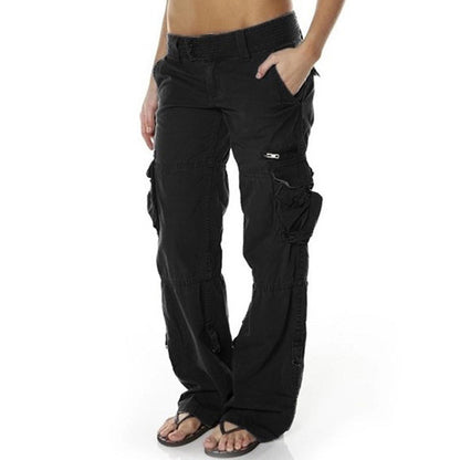 ⏰🔥 ¡OFERTA 50% OFF! 👖✨ Pantalón Cargo Vintage de Pierna Ancha para Mujer – Corte Holgado, Múltiples Bolsillos y Estilo Urbano Cómodo