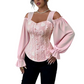 Women's Cold Shoulder Floral Jacquard Top