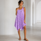 🔥⏰ ¡OFERTA 50% OFF! 👗 Vestido Midi de Vacaciones para Mujer – Estampado de Corazones, Sin Mangas y Bajo Asimétrico ✨