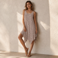 🔥⏰ ¡OFERTA 50% OFF! 👗 Vestido Midi de Vacaciones para Mujer – Estampado de Corazones, Sin Mangas y Bajo Asimétrico ✨