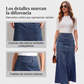🎁Novedades 2026 50 % DE DESCUENTO👗Falda larga vaquera para mujer – Cintura alta & corte en línea A
