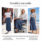 🎁Novedades 2026 50 % DE DESCUENTO👗Falda larga vaquera para mujer – Cintura alta & corte en línea A