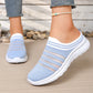 Zapatillas tipo mula sin cordones de malla transpirable para mujer