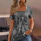 ⏰🔥 ¡OFERTA 50% OFF! 🐆👕 Camiseta de Mujer con Estampado de Leopardo y Anilla en O – Diseño Falso de Dos Piezas para un Look Moderno y Llamativo ✨